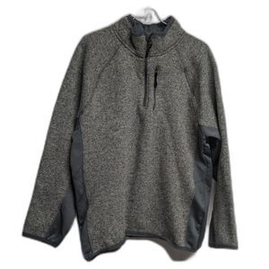 Beverly Hills Polo Club Sweater Men X-Large Fleece Quarter Zip Pullover Gray XL